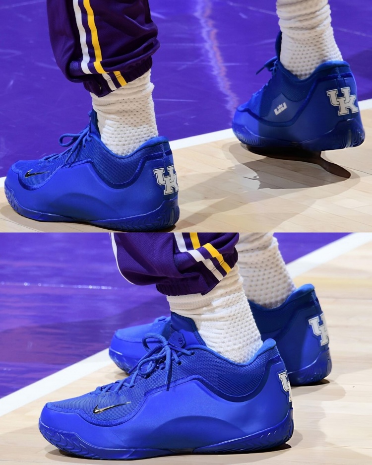 开云服务-又一双大学PE！詹姆斯今日上脚肯塔基大学LeBron 23 PE